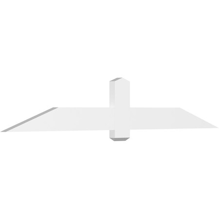 Ekena Millwork Eugene Architectural Grade PVC Gable Bracket, 84"W x 14"H x 2"D x 6"F, 4/12 Pitch GBP084X14X0206EUG00